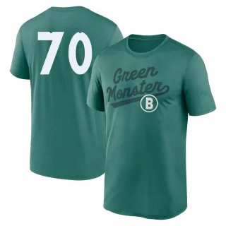 Men's Boston Red Sox Payton Tolle Green 2025 City Connect Team Phrase Script Performance Game Day T-Shirt