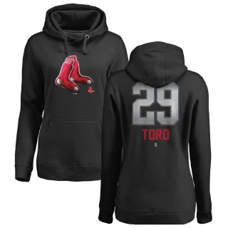Women's Boston Red Sox Abraham Toro Black Branded Midnight Mascot Pullover Hoodie -